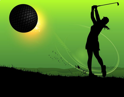 dusk golfer